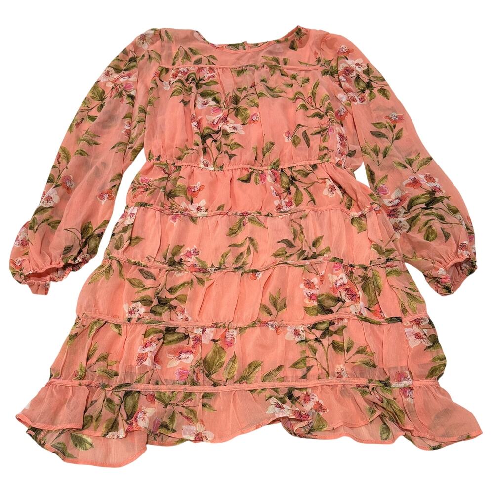 LOST + WANDER Sunset Fleurs Tiered Floral Mini Dress NWT Women's Medium